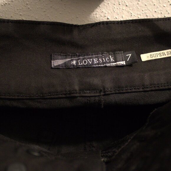 LOVEsick Black Over Dye Wash Super Skinny Jeans - Picture 2 of 7